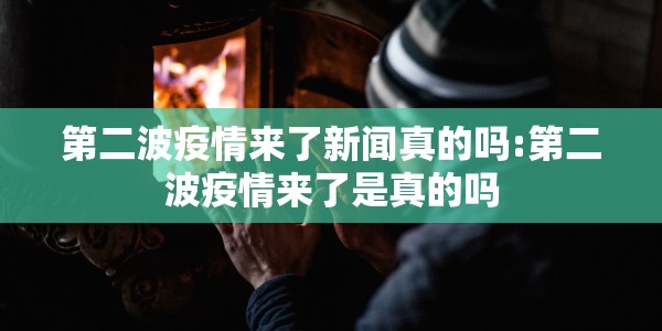 第二波疫情来了新闻真的吗:第二波疫情来了是真的吗