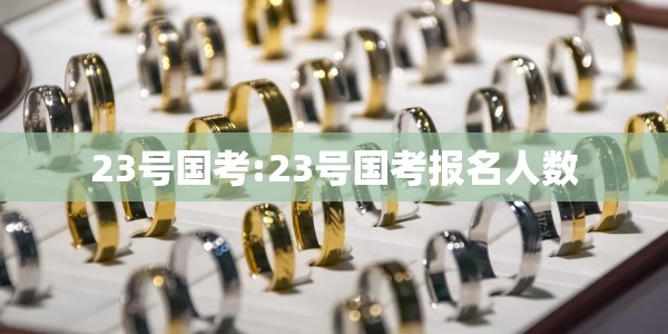23号国考:23号国考报名人数