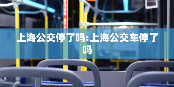 上海公交停了吗:上海公交车停了吗